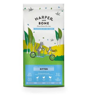 Harper and Bone sucha karma dla kociąt - kitten - kurczak z indykiem - Flavours of the Farm 2kg