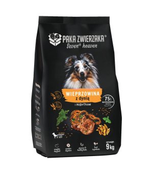 Paka Zwierzaka Karma Sucha Seven`th Heaven Wieprzowina z Dynią rozm. L adult 9kg 