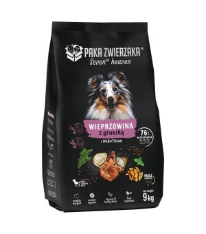 Paka Zwierzaka Karma Sucha Seven`th Heaven Wieprzowina z Gruszką rozm. S adult 9kg -5% rabat w koszyku