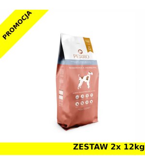 2x 12kg - Wołowina z jagnięciną i batatami - Perro - rasy średnie i duże - psy dorosłe - karma sucha zestaw
