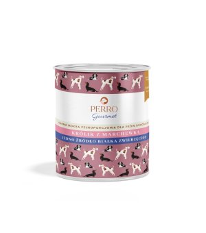 800g  - Królik z Marchewką - Perro Gourmet - karma mokra dla psa dorosłego - puszka