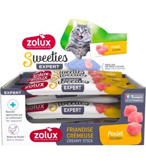 Zolux SWEETIES kremowy przysmak dla kota z kurczakiem 14g