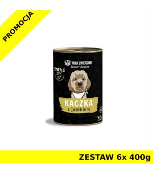 Karma mokra dla psa Paka Zwierzaka Seven`th Heaven Duck&Apple PUSZKA ZESTAW 6x 400g