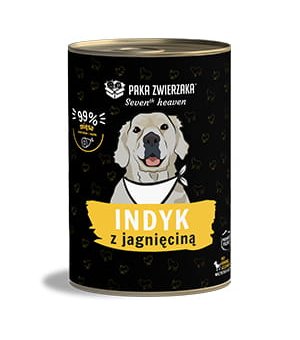 Karma Mokra Paka Zwierzaka Seven`th Heaven - Indyk z Jagnięciną 400g - puszka