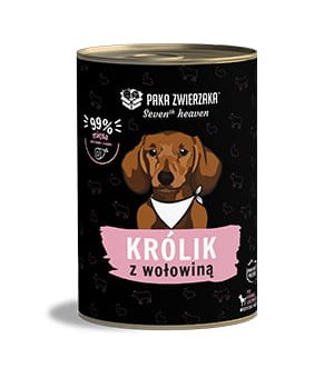 Karma Mokra Paka Zwierzaka Seven`th Heaven - Królik z Wołowiną 400g - puszka