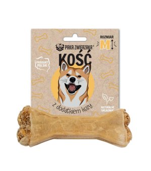 Paka Zwierzaka Kość z dodatkiem Kozy - M - 12cm - 55g