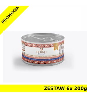 6x 200g - Jeleń z cukinią - Perro Gourmet - karma mokra dla psa dorosłego - zestaw