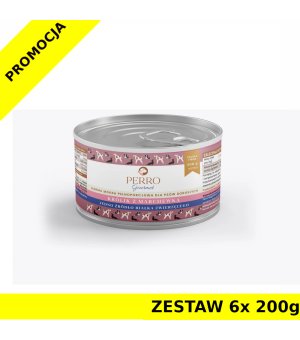 6x 200g - Królik z marchewką - Perro Gourmet - karma mokra dla psa dorosłego - zestaw NOWA FORMUŁA