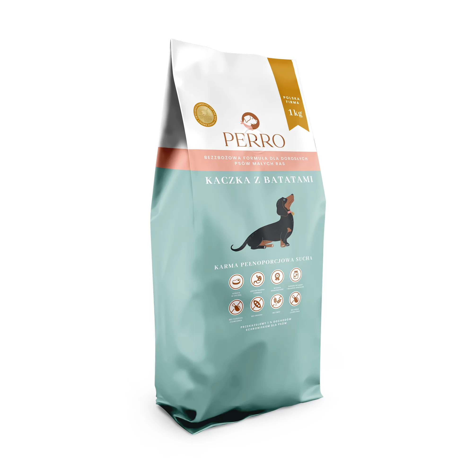 1kg - Kaczka z batatami - Perro - małe rasy - psy dorosłe - karma sucha