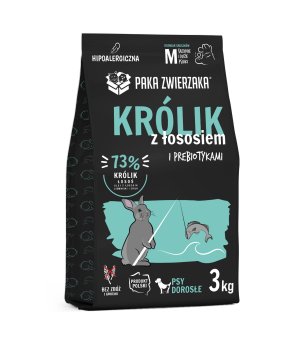 3kg  - Królik z Łososiem M - psy dorosłe wszystkich ras - Paka Zwierzaka Seven`th Heaven - karma sucha 