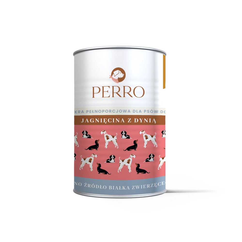 400g - Jagnięcina z dynią - Perro - karma mokra dla psa dorosłego - puszka
