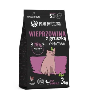 1kg - Wieprzowina z Gruszką - psy dorosłe małe rasy - Paka Zwierzaka Seven`th Heaven rozm. S - Karma sucha (waga)