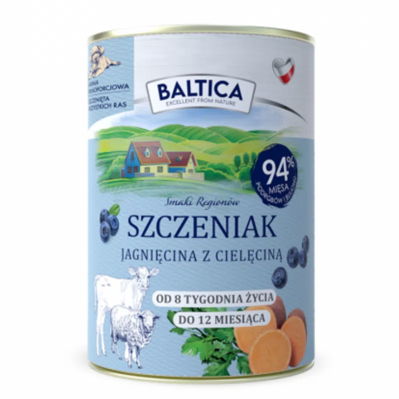 Baltica karma mokra dla szczeniąt Jagnięcina z Cielęciną 400g