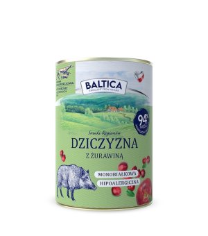 Baltica mokra karma dla psa Dziczyzna z Żurawiną 400g