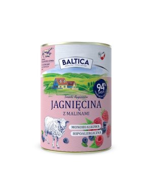 Baltica mokra karma dla psa Jagnięcina z Malinami 400g