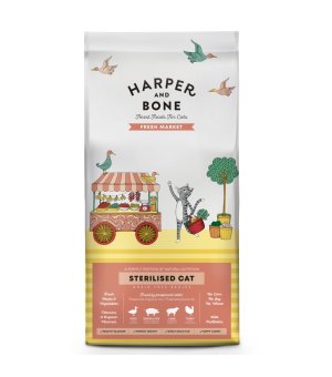Harper and Bone sucha karma dla kotów sterylizowanych - wieprzowina z indykiem - Fresh Market 2kg