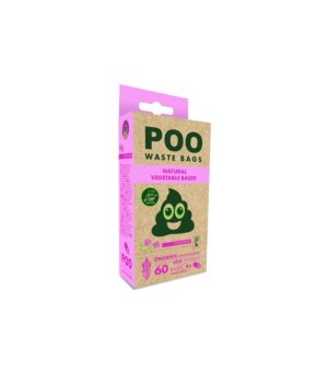 M-PETS Woreczki na psie odchody POO 60szt. Róża