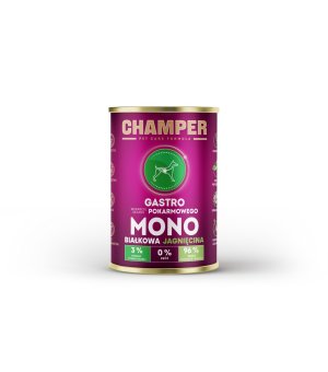 CHAMPER mokra karma dla psów Gastro Monobiałkowa Jagnięcina 400g