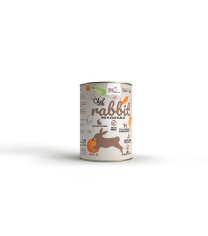 Syta Micha karma mokra dla psów dorosłych CHEF Królik z Warzywami 400g