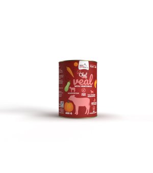 Syta Micha karma mokra dla psów dorosłych CHEF Cielęcina z Warzywami 400g