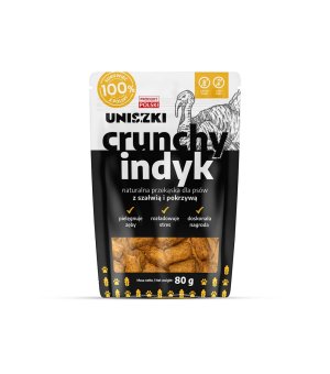 UNISZKI naturalna przekąska Crunchy Indyk 80g
