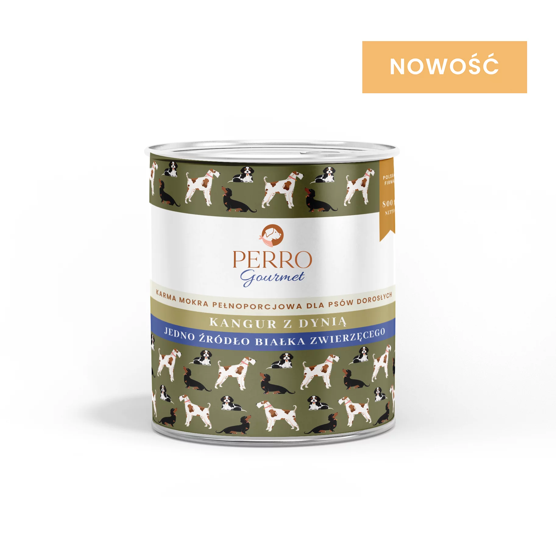800g - Kangur z Dynią - Perro Gourmet - karma mokra dla psa dorosłego - puszka