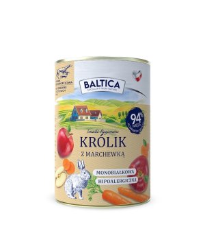 Baltica mokra karma dla psa Królik z Marchewką 400g