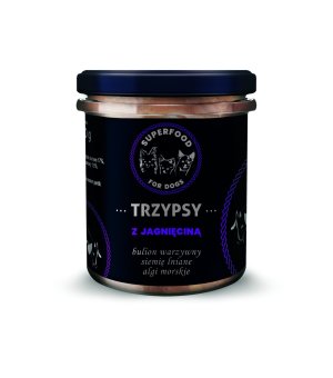 TRZY PSY Karma mokra dla psów w słoiku Wieprzowina z Jagnięciną 300g