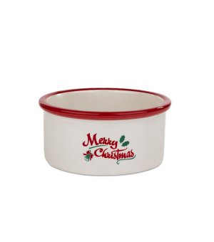 🎄🎁 Świąteczna miska ceramiczna MERRY CHRISTMAS - Czerwona - 16x6cm - Barry King 