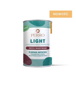 400g - Indyk z Warzywami - Perro Light - karma mokra monobiałkowa dla psa dorosłego - NOWA FORMUŁA