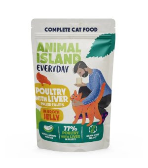Animal Island Everyday mokra karma dla kota - Drób z Wątróbką w galaretce 85g