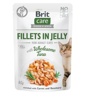  Karma mokra dla dorosłych kotów  Brit Care Cat FJ Adult Wholesome Tuna in jelly 85g