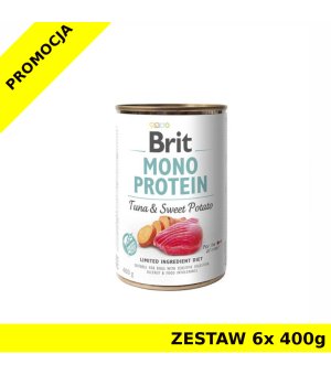 Karma mokra dla psa Brit Care Mono Protein Tuna & Sweet Potato ZESTAW 6x 400g