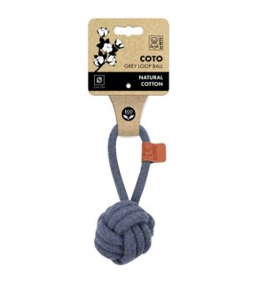 M-PETS Zabawka dla psa COTO Loop Ball 6,5cm Szara