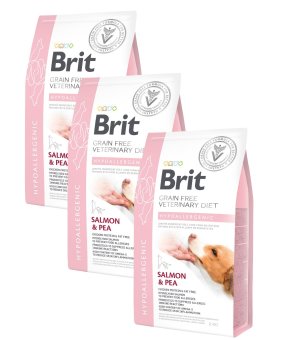 3x 2kg - Hypoallergenic Salmon & Pea - dla psa - Brit Veterinary Diet - karma weterynaryjna - nietolerancja i alergia pokarmowa