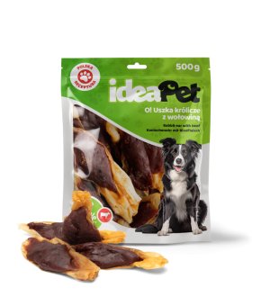 ideaPet Ucho Królicze z Wołowiną 500g