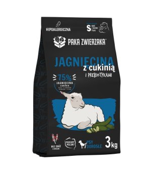 Paka Zwierzaka Karma Sucha Seven`th Heaven Jagnięcina z Cukinią S Adult 3kg