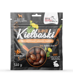 Syta Micha Super Kiełbaski z Królikiem 100g