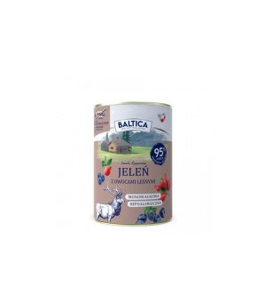 Baltica mokra karma dla psa Jeleń z owocami leśnymi 400g