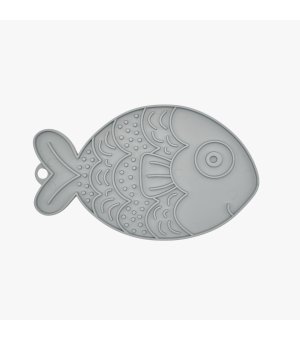 FIBOO Lick Mata Fishka jasno szara 19x13 cm
