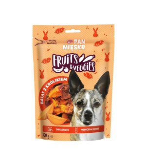 Pan Mięsko Przysmak dla psa Fruits & Veggies Batat z Królikiem 100g