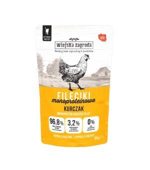 Wiejska Zagroda KOT karma mokra dla kotów dorosłych - Fileciki Kurczak 85g saszetka