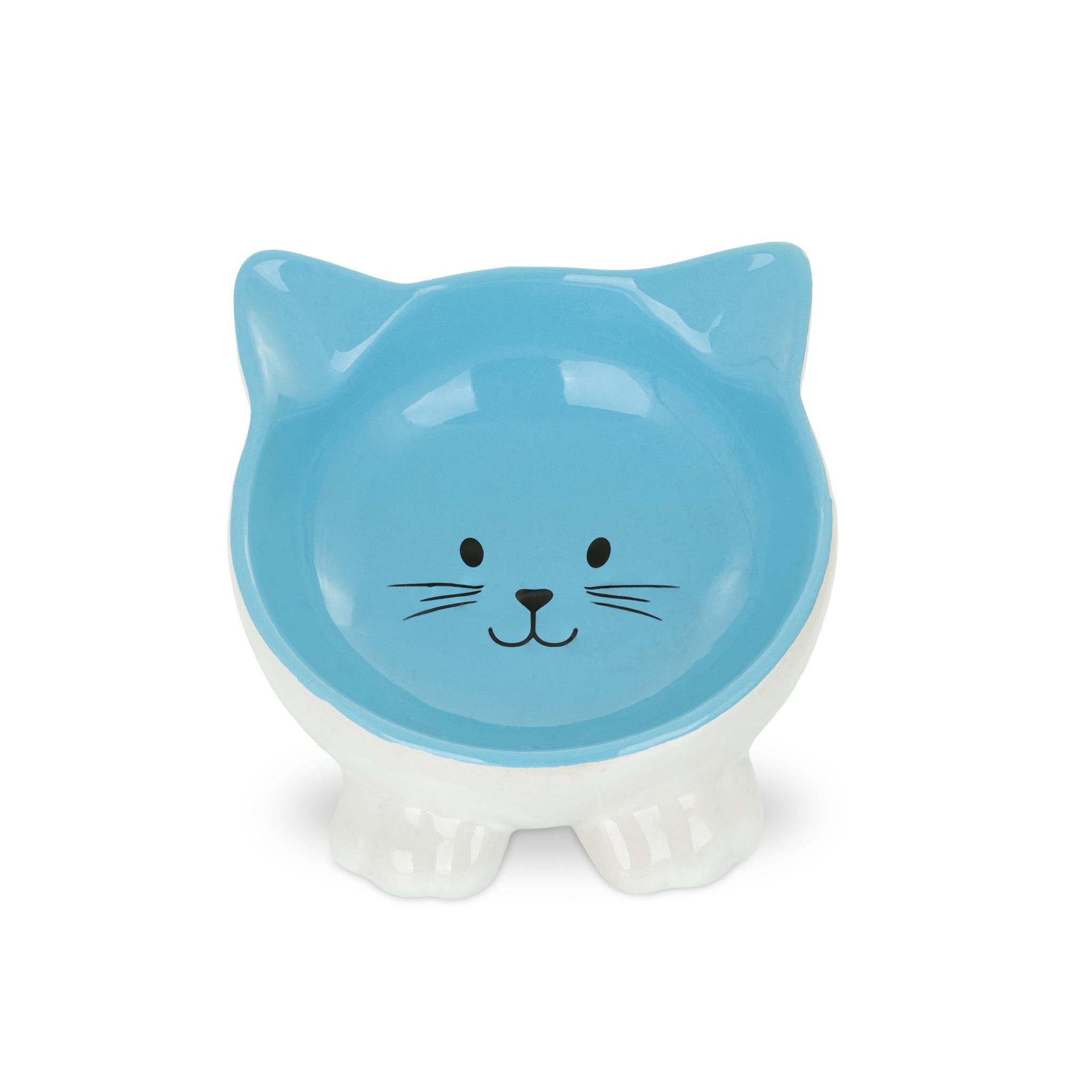 Barry King miska ceramiczna niebieska dla kota na nóżkach w kształcie kotka 11,5cm