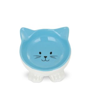 Barry King miska ceramiczna niebieska dla kota na nóżkach w kształcie kotka 11,5cm