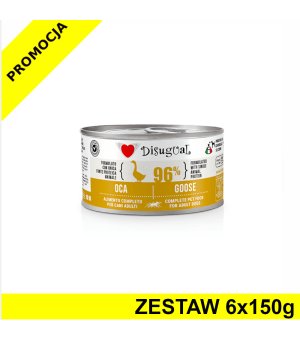 Disugual karma mokra dla psów dorosłych monobiałkowa Gęś ZESTAW 6x 150g