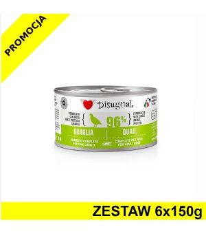 Disugual karma mokra dla psów dorosłych monobiałkowa Przepiórka 6x 150g