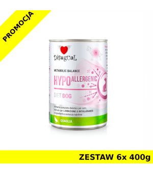 Disugual Veterinary Dog Hypoallergenic Przepiórka ZESTAW 6x 400g