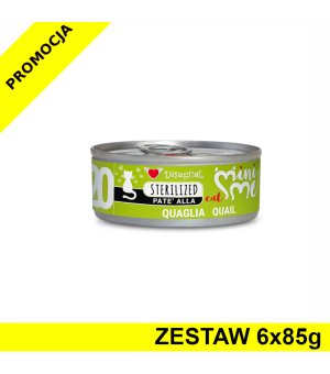 Disugual MINI-ME 20 karma mokra dla kotów sterylizowanych Przepiórka ZESTAW 6x 85g