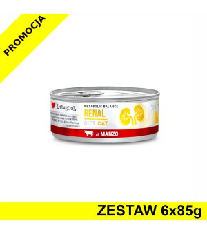 Disugual Veterinary Cat Renal Wołowina ZESTAW 6x 85g