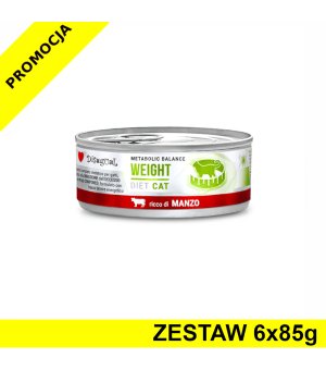 Disugual Veterinary Cat Weight Wołowina ZESTAW 6x 85g